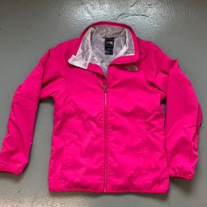 North face girls soft shell fleece lined jacket